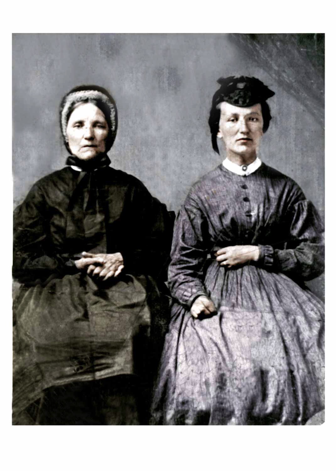 19th c. photo image repaired and colored